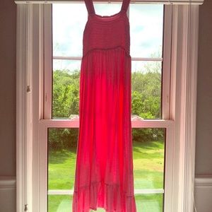 Pink Thick Strapped Maxi Dress